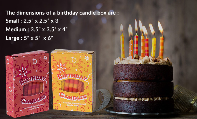 birthday candle box dimensions