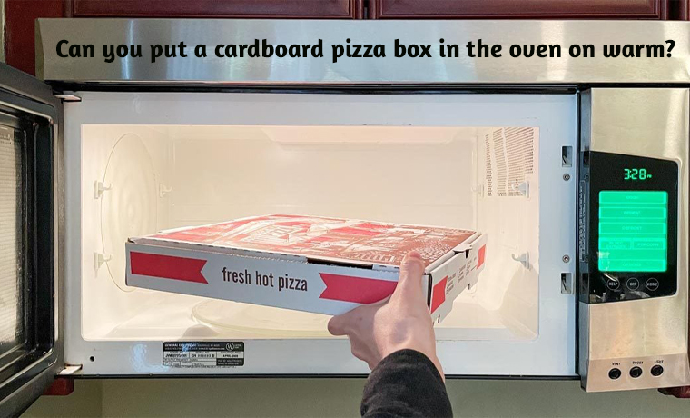 can you put a cardboard pizza box in the oven on warm