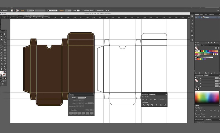 create a dieline box using adobe illustrator