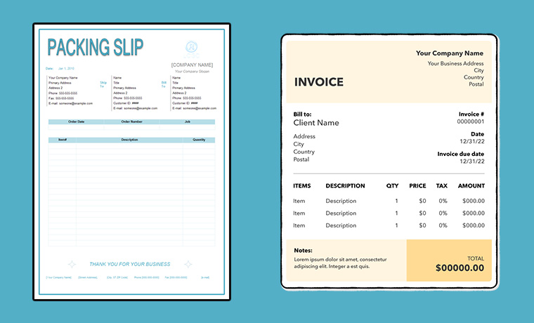 Difference Between A Packaging Slip and An Invoice