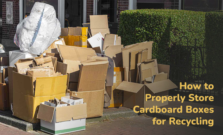 organise cardboard boxes for recycling