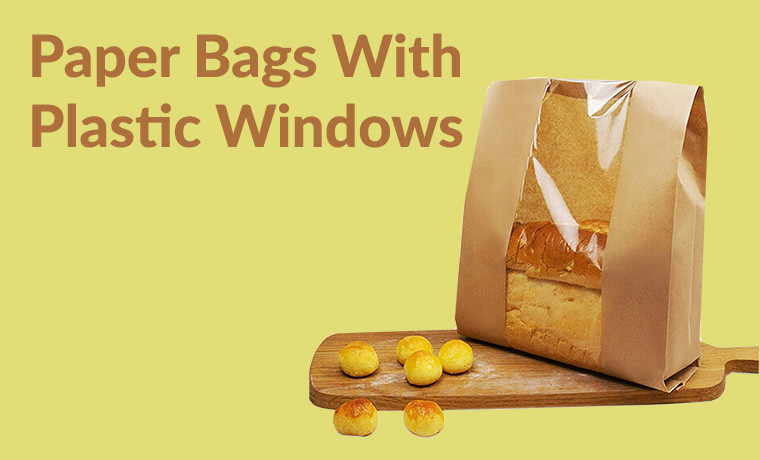 paper bags with plastic windows