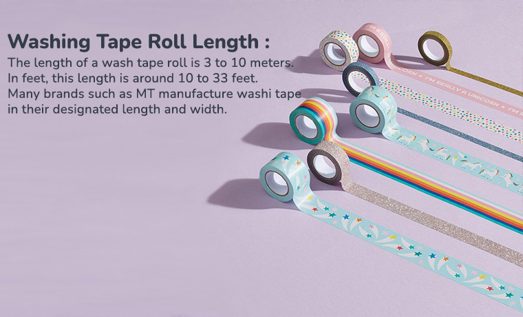 washing tape roll length