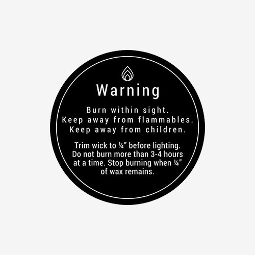 candle warning labels