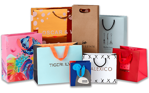 colored paper bags