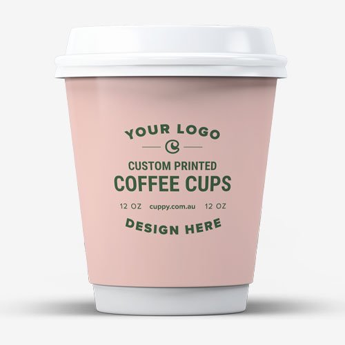 custom double wall paper coffee cups