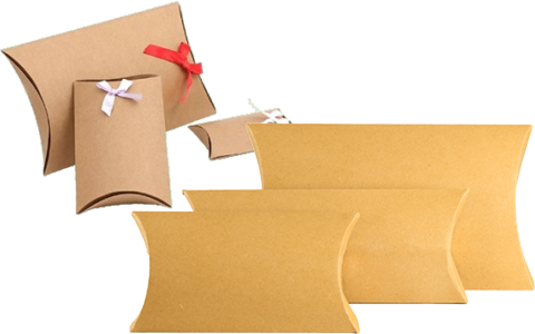 kraft pillow boxes