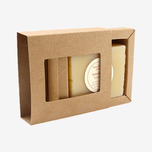 kraft soap boxes with window