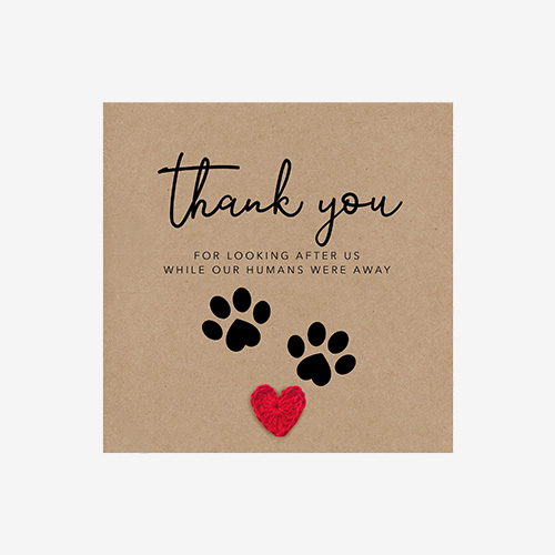 pet thank you cards