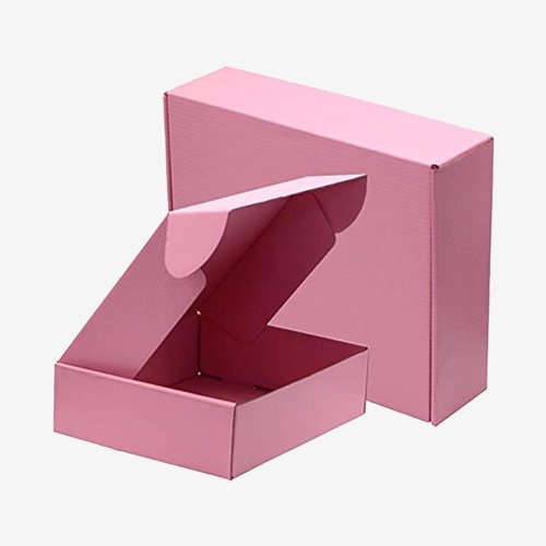 pink shipping boxes